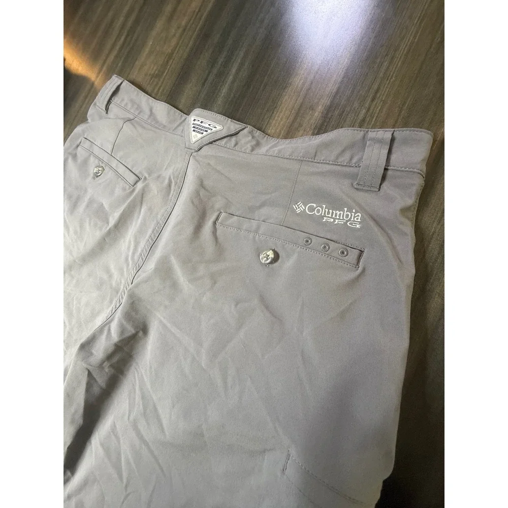 Columbia PFG Fishing Shorts Cargo Outdoor‎ Casual Gray Size 36